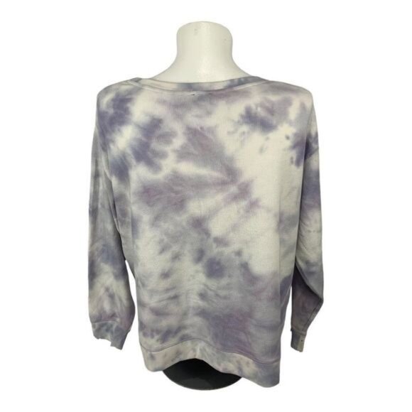 Splendid Womens Tie-Dye Sweatshirt XXL Purple Cotton Blend - Picture 7 of 10